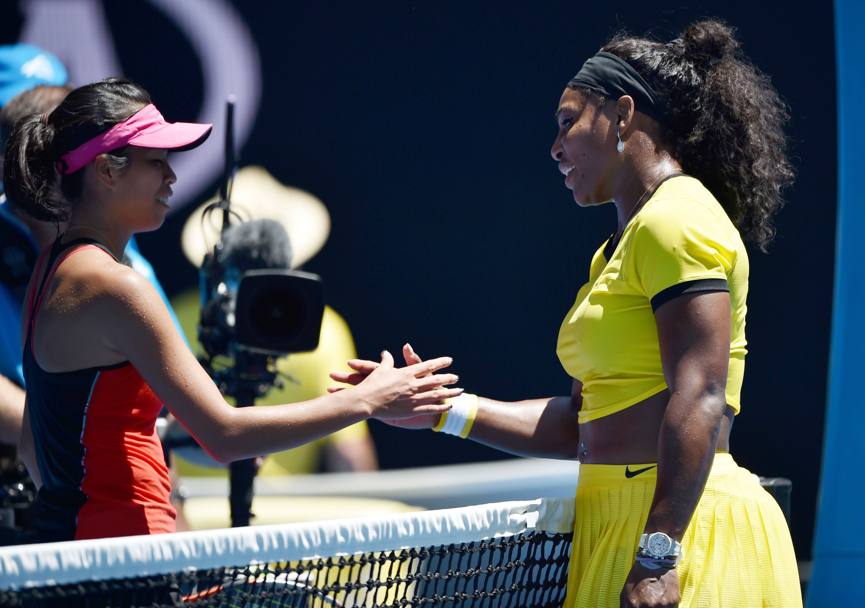Serena Williams vs Hsieh Su-Wei. (Afp)
